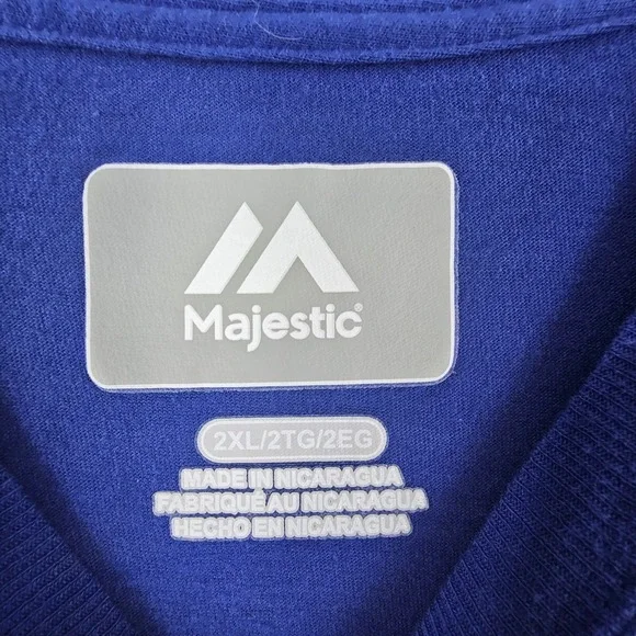 KC Royals Shirt Men 2XL Majestic Blue Kansas City MLB - Picture 2 of 6
